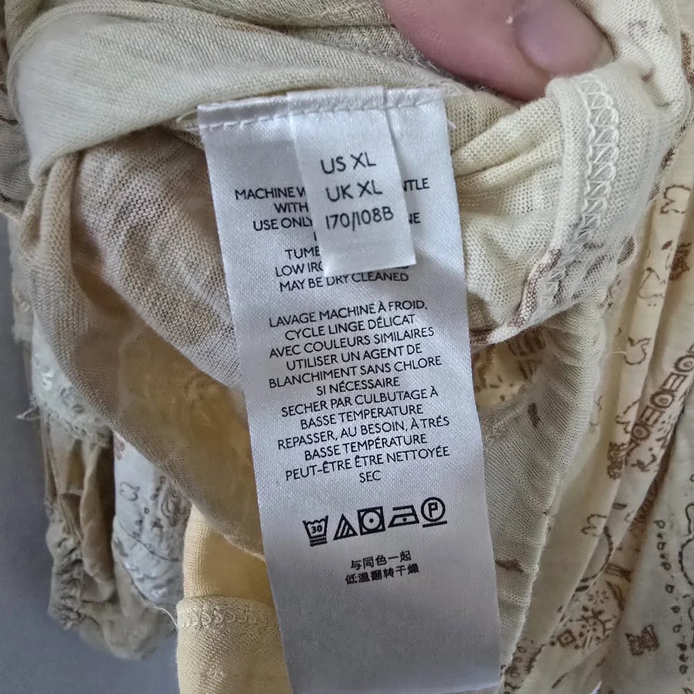 Free People Boom Boom Tunic Oversized Cream and Tan Boho Blouse NEW - Picture 13 of 15